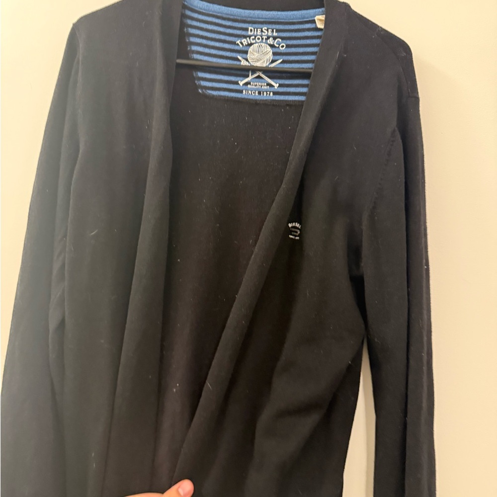 Diesel Black Open-Front Cardigan